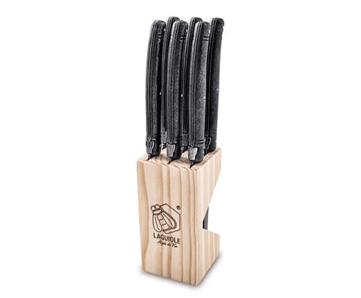Steak Knife Set in Black Stonewash Block main product photo