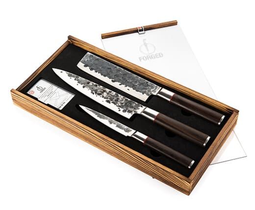 Forged Sebra 3-piece knife set main product photo