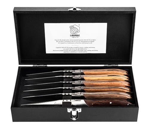 Mixed Wood Steak Knife Set main product photo
