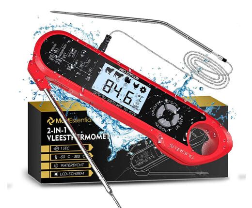 MostEssential 2-in-1 Vleesthermometer PRO Rood main product photo