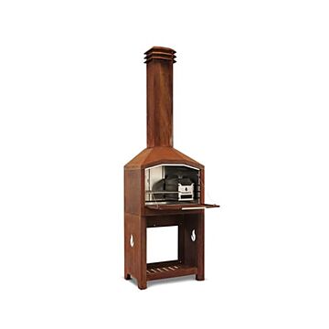 Braaimaster vrijstaand single corten
