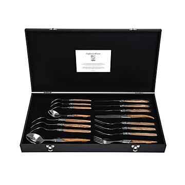 Laguiole Luxury Line Couvert 16-delig Olijfhout