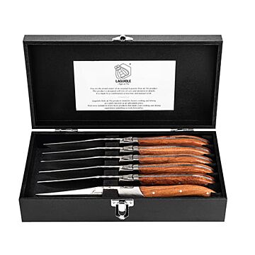 Steakmessen Set Rose Hout