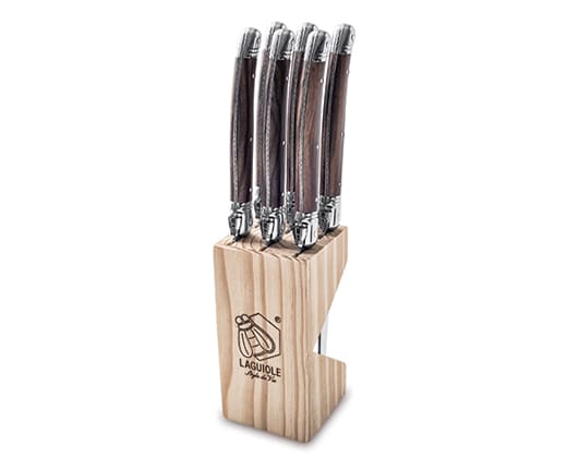 Steakmessenset in Blok Dark Wood