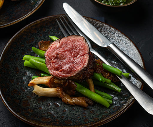 Chateaubriand met korst van roze peper