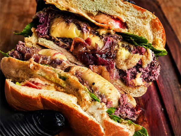 Gevulde bacon burger