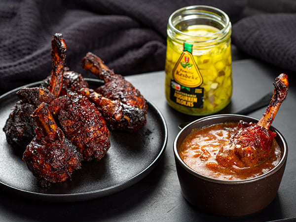 Bacon wrapped spareribs lollipops