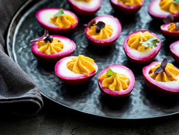 Beet-Pickled Deviled Eggs