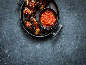 Gegrilde Hoendervlerkies