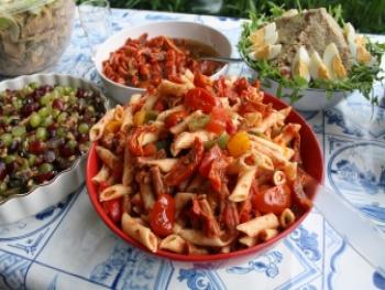 Pasta met Picnic luchtgedroogde worstjes