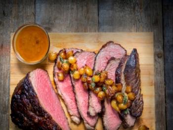 Roasted picanha steaks met pompoen
