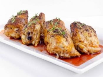 Smoked chicken thighs